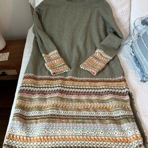 Anthropologie Daily Practice sweater dress with detachable turtleneck